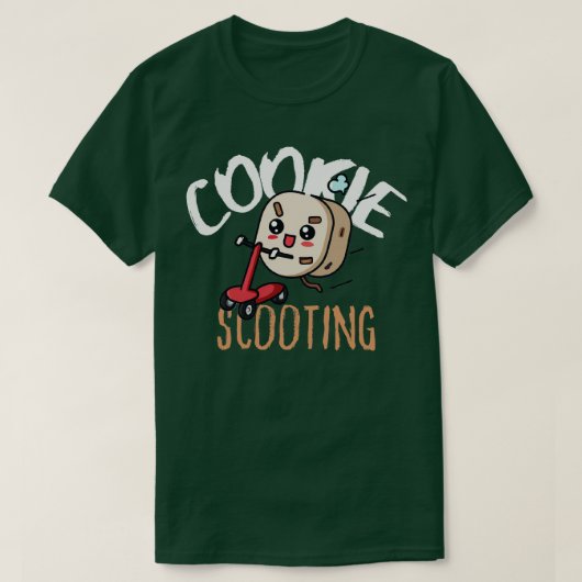 T-shirt Cooter ES amusant Cute Kawaii Cookie Driving Scoot (Design devant)