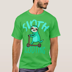 T-shirt Cooter ES amusant Cute Kawaii Sloth Driving Scoote