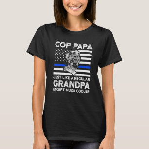 T-shirt Cop Papa Comme Un Grand Officier De Grand-Père