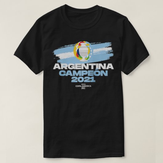 T-shirt Copa America 2021 Argentine Campeon Raglan Basebal (Design devant)
