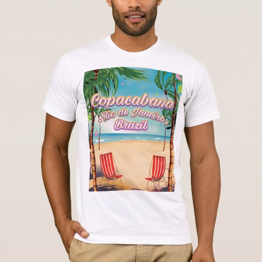 T-shirt Copacabana, Rio de Janeiro affiche de la plage de (Devant)