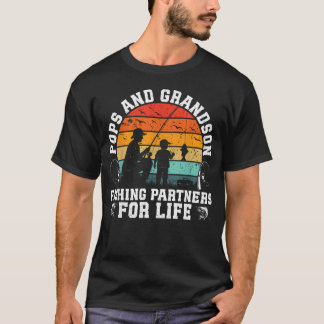 T-shirt Copains de pêche Papi et petit-fils pêchent