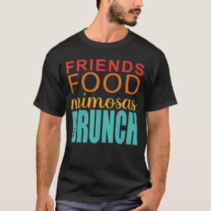 T-shirt Copains nourriture mimosas brunch vintage