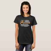 T-shirt COPD Awareness American Flag Orange Ribbon (Devant entier)