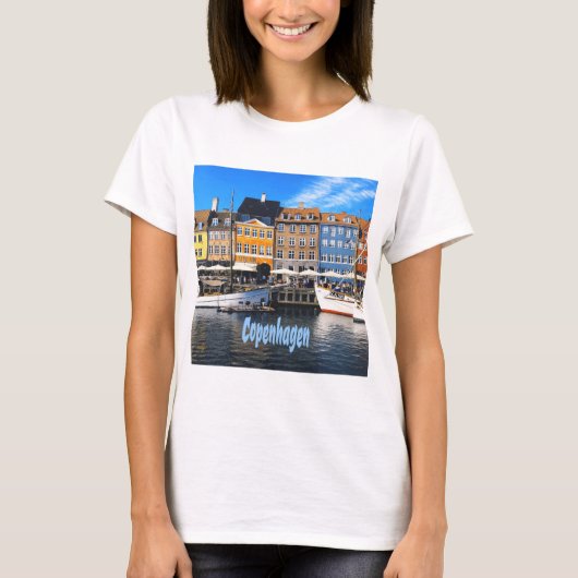 T-shirt Copenhague Danemark Capital Canal Homes Nyhavn (Devant)