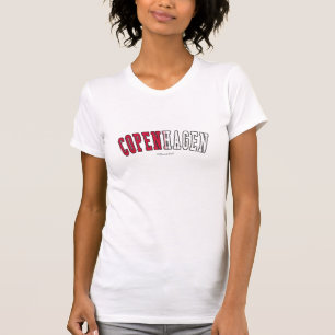 T-shirt Copenhague dans des couleurs de drapeau national