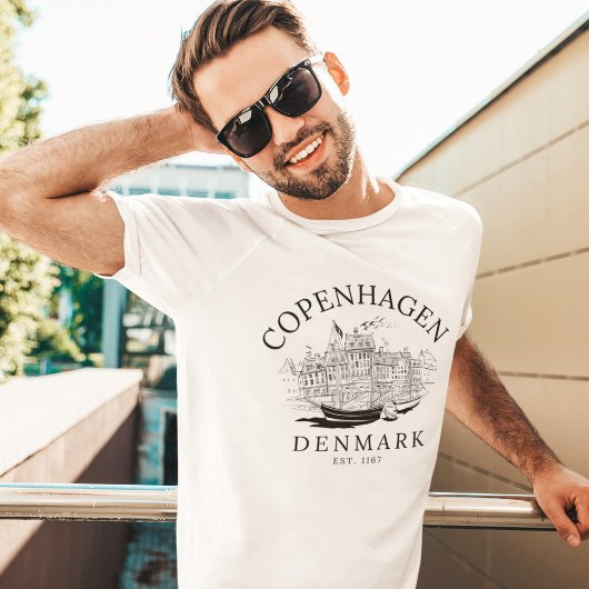 T-shirt Copenhaguen Denmark vintage Landscape