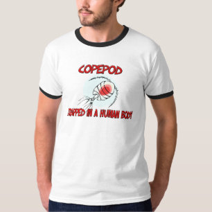 T-shirt Copepod emprisonné à un corps humain