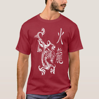 T-shirt Copie blanche de dragon