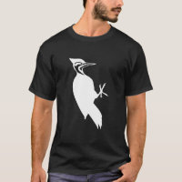 Copie blanche d'oiseau de pivert