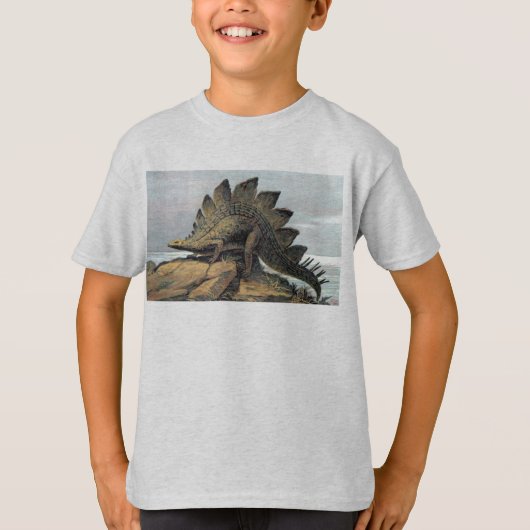 T-shirt Copie d'antiquité de dinosaure de Stegosaurus (Devant)