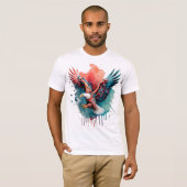 T-shirt copie de Be Eagle, vol, drôle (Devant entier)
