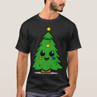 T-shirt Copie De Cute Et Arbre De Noël Souriant