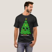 T-shirt Copie De Cute Et Arbre De Noël Souriant (Devant entier)