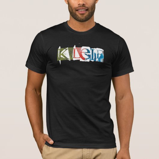 T-shirt Copie de timbre de multiclr de K LEIF (Devant)