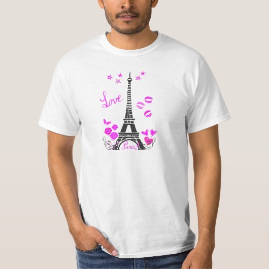 T-SHIRT COPIE DE TOUR EIFFEL DE PARIS D'AMOUR (Devant)