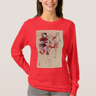 T-shirt Copie japonaise de bois de graveur de guerrier