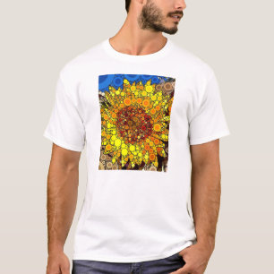 T-shirt Copie lumineuse d'art numérique de mosaïque de