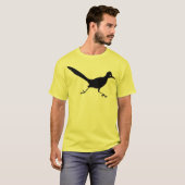 T-shirt Copie noire d'oiseau de Roadrunner (Devant entier)