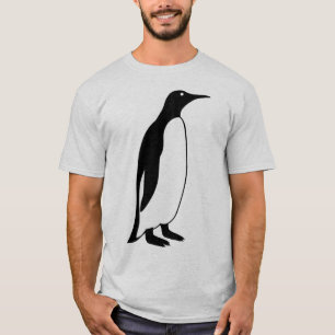 T-shirt Copie noire et blanche classique d'oiseau de