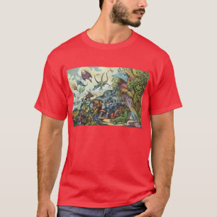 T-shirt Copie préhistorique d'antiquité d'animaux