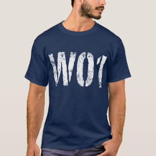 T-shirt Copie WO1 affligée par blanc luxuriant