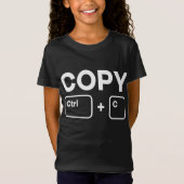T-Shirt Copier Coller Ctrl-C Ctrl-V Papa Maman Enfants Mat (Devant)
