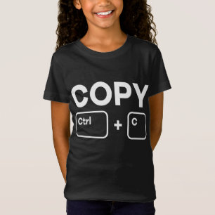 T-Shirt Copier Coller Ctrl-C Ctrl-V Papa Maman Enfants Mat