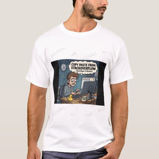 T-shirt Copier Coller depuis StackOverflow - Programme drô (Devant)