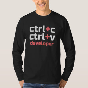 T-shirt Copier Coller le développeur Ctrl C Ctrl V Coder