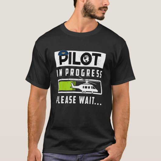 T-shirt Copilot Pilote En Cours Futur Pilote Avion Ea (Devant)