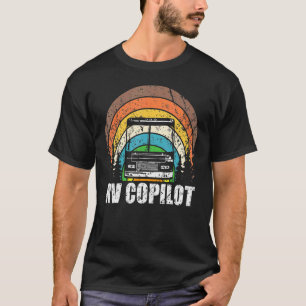 T-shirt Copilote de camping-car Motorhome Vintage Sunset