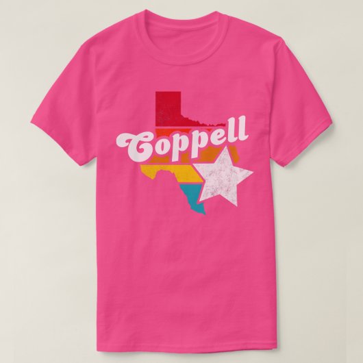 T-shirt Coppell Texas Vintage Souvenir déshabillé 2 (Design devant)