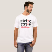 T-shirt Copy Paste Developer - Ctrl C Ctrl V Coder (Devant entier)