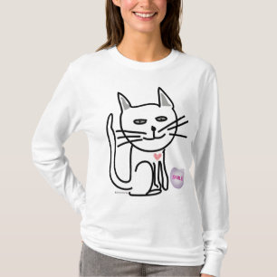 T-shirt Copyright heureux de chat de Valentine de Graceys