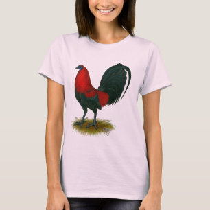 T-shirt Coq américain : Brun Rouge