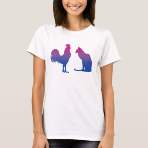 T-shirt Coq bisexuel et chatte