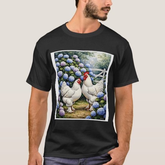 T-shirt Coq Blanc Brahma Pootra #3 (Devant)