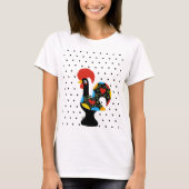 T-shirt Coq célèbre de Barcelos Nr 09 - pois (Devant)