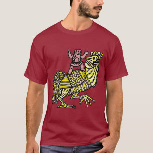 T-shirt Coq d'art pop rétro avec figure en point de Ben-Da