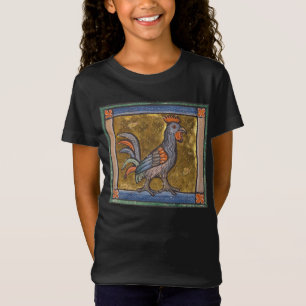 T-Shirt Coq de bestiaire médiéval c. 1270