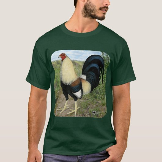 T-shirt Coq de combat de route de campagne (Devant)