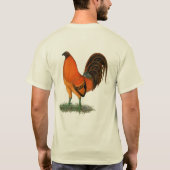T-shirt Coq de combat Ginger Rouge (Dos)