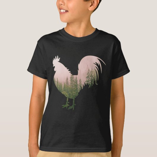 T-SHIRT COQ DE NATURE STYLE FORET (Devant)