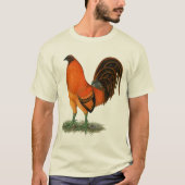 T-shirt Coq de rouge de gingembre de coq de combat (Devant)