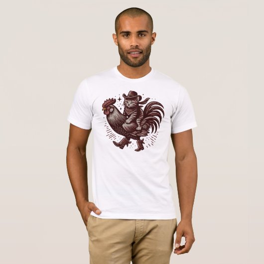 T-shirt Coq d'équitation (Devant entier)