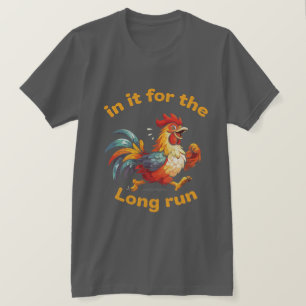 T-shirt Coq drôle en course – Pour la course de fond