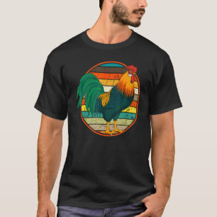 T-shirt Coq en détresse rétro vintage ferme de poulets vol