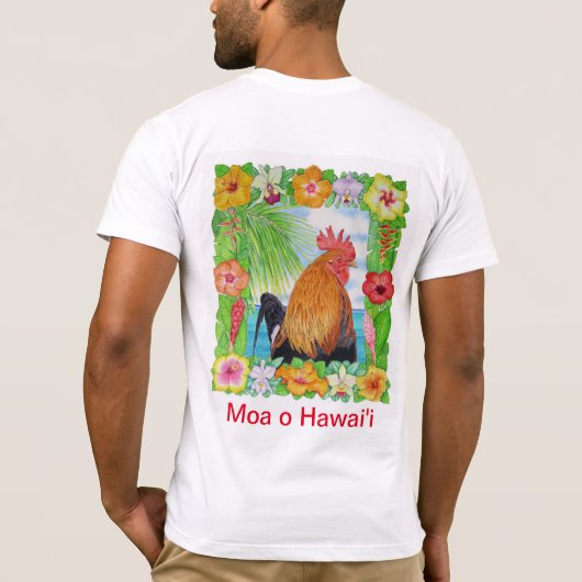 T-shirt Coq hawaïen (Dos)