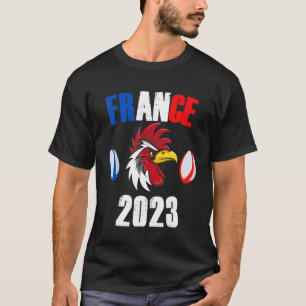 T-shirt Coq Humor Monde Supporter Rugby 2023 France